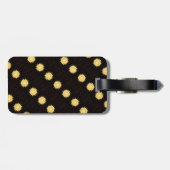 Kaleidoscope Design Bright Yellow Star Bagagelabel (Achterkant horizontaal)