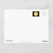 Kaleidoscope Design Bright Yellow Star Briefkaart (Achterkant)