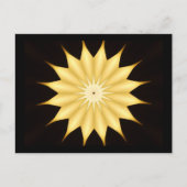 Kaleidoscope Design Bright Yellow Star Briefkaart (Voorkant)