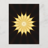 Kaleidoscope Design Bright Yellow Star Briefkaart (Voorkant)