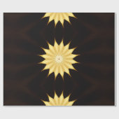 Kaleidoscope Design Bright Yellow Star Cadeaupapier (Vlak)