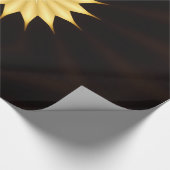 Kaleidoscope Design Bright Yellow Star Cadeaupapier (Hoek)