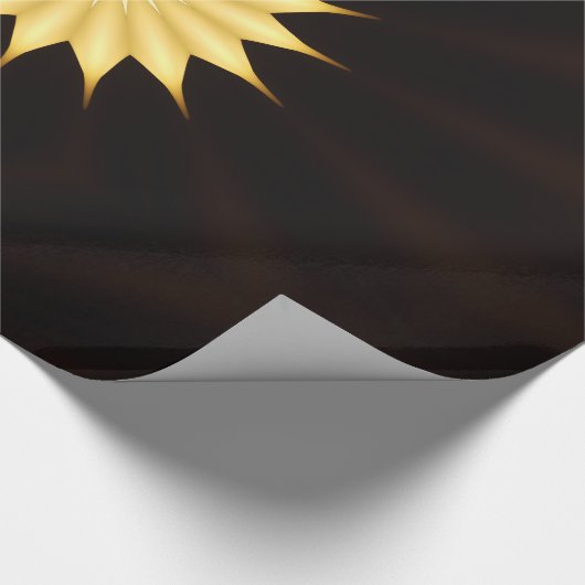 Kaleidoscope Design Bright Yellow Star Cadeaupapier (Hoek)