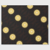 Kaleidoscope Design Bright Yellow Star Cadeaupapier (Vlak)