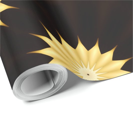 Kaleidoscope Design Bright Yellow Star Cadeaupapier (Rol Hoek)