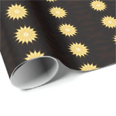 Kaleidoscope Design Bright Yellow Star Cadeaupapier (Rol Hoek)
