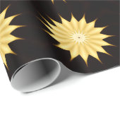 Kaleidoscope Design Bright Yellow Star Cadeaupapier (Rol Hoek)