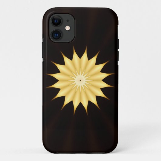 Kaleidoscope Design Bright Yellow Star Case-Mate iPhone Case (Achterkant)