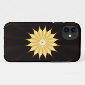 Kaleidoscope Design Bright Yellow Star Case-Mate iPhone Case (Achterkant (horizontaal))