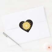 Kaleidoscope Design Bright Yellow Star Hart Sticker (Envelop)