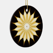 Kaleidoscope Design Bright Yellow Star Keramisch Ornament (Rechts)