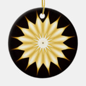 Kaleidoscope Design Bright Yellow Star Keramisch Ornament (Voorkant)