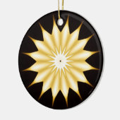 Kaleidoscope Design Bright Yellow Star Keramisch Ornament (Links)
