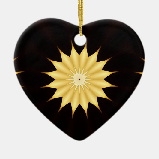 Kaleidoscope Design Bright Yellow Star Keramisch Ornament (Voorkant)
