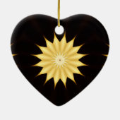 Kaleidoscope Design Bright Yellow Star Keramisch Ornament (Achterkant)