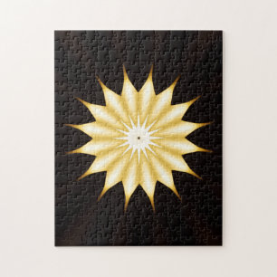 Kaleidoscope Design Bright Yellow Star Legpuzzel