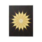 Kaleidoscope Design Bright Yellow Star Notitieblok (Linkerzijde)