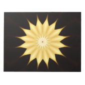 Kaleidoscope Design Bright Yellow Star Notitieblok (Voorkant)