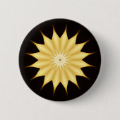 Kaleidoscope Design Bright Yellow Star Ronde Button 5,7 Cm (Voorkant)