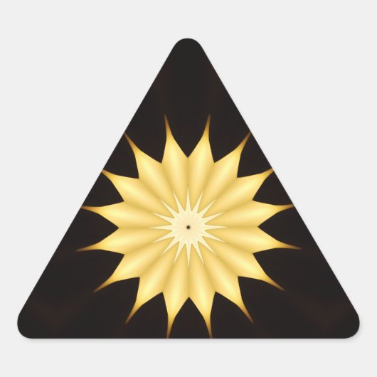 Kaleidoscope Design Bright Yellow Star Sticker (Voorkant)