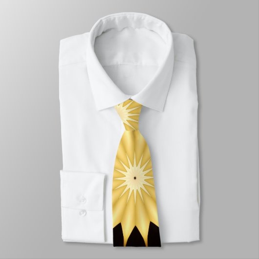 Kaleidoscope Design Bright Yellow Star Stropdas (Gebonden)