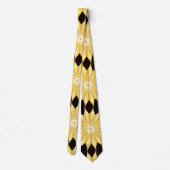 Kaleidoscope Design Bright Yellow Star Stropdas (Achterkant)