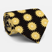 Kaleidoscope Design Bright Yellow Star Stropdas (Opgerold)