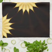 Kaleidoscope Design Bright Yellow Star Theedoek (Gevouwen)