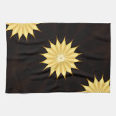 Kaleidoscope Design Bright Yellow Star Theedoek (Horizontaal)