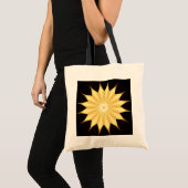 Kaleidoscope Design Bright Yellow Star Tote Bag (Voorkant (product))