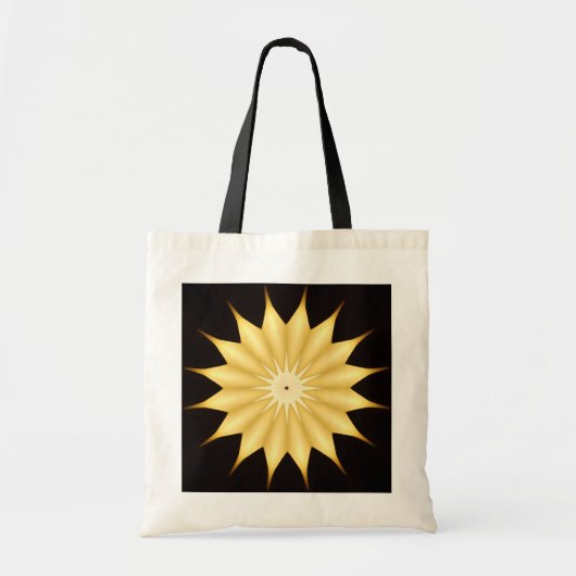 Kaleidoscope Design Bright Yellow Star Tote Bag (Voorkant)