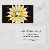 Kaleidoscope Design Bright Yellow Star Visitekaartje (Voorkant / Achterkant)