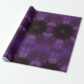 Kaleidoscope Design Chic Elegant Shiny Paars Cadeaupapier (Uitgerold)