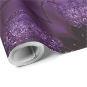 Kaleidoscope Design Chic Elegant Shiny Paars Cadeaupapier (Rol Hoek)