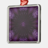 Kaleidoscope Design Chic Elegant Shiny Paars Metalen Ornament (Links)