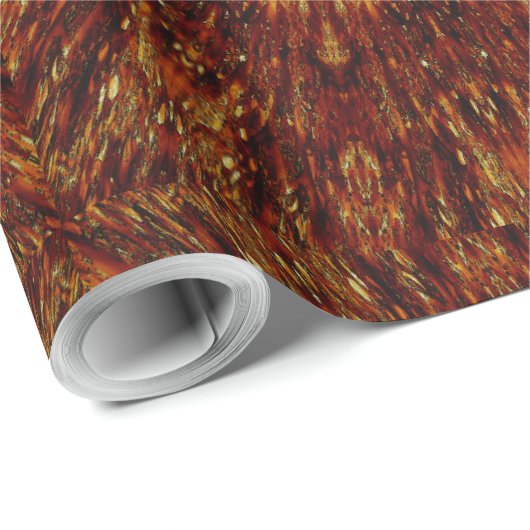 Kaleidoscope Design Dark Brown Floral Pattern Cadeaupapier (Rol Hoek)