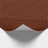 Kaleidoscope Design Dark Brown Floral Pattern Cadeaupapier (Hoek)