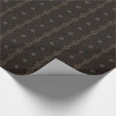Kaleidoscope Design Dark Brown Rustic Floral Cadeaupapier (Hoek)