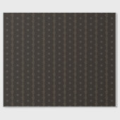 Kaleidoscope Design Dark Brown Rustic Floral Cadeaupapier (Vlak)