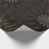 Kaleidoscope Design Dark Brown Rustic Floral Cadeaupapier (Hoek)