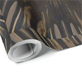 Kaleidoscope Design Dark Brown Rustic Floral Cadeaupapier (Rol Hoek)