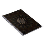 Kaleidoscope Design Dark Brown Rustic Floral Notitieboek (Rechterzijde)