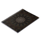 Kaleidoscope Design Dark Brown Rustic Floral Notitieboek (Linkerzijde)