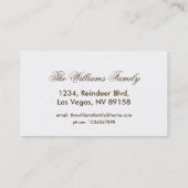 Kaleidoscope Design Dark Brown Rustic Floral Visitekaartje (Achterkant)