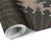 Kaleidoscope Design Dark Green Red Brown Cadeaupapier (Rol Hoek)