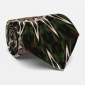 Kaleidoscope Design Dark Green Red Brown Stropdas (Opgerold)