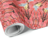 Kaleidoscope Design Floral Red Cadeaupapier (Rol Hoek)