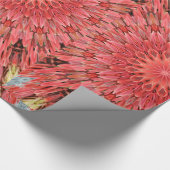 Kaleidoscope Design Floral Red Cadeaupapier (Hoek)