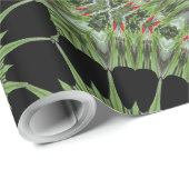 Kaleidoscope Design Green Black Cadeaupapier (Rol Hoek)