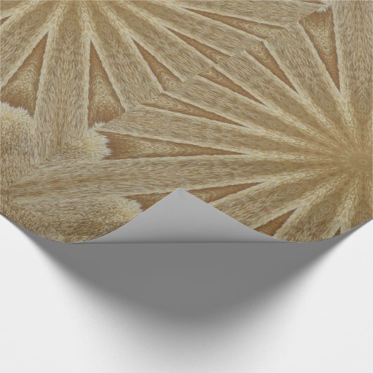 Kaleidoscope Design Light Brown Rustic Floral Cadeaupapier (Hoek)